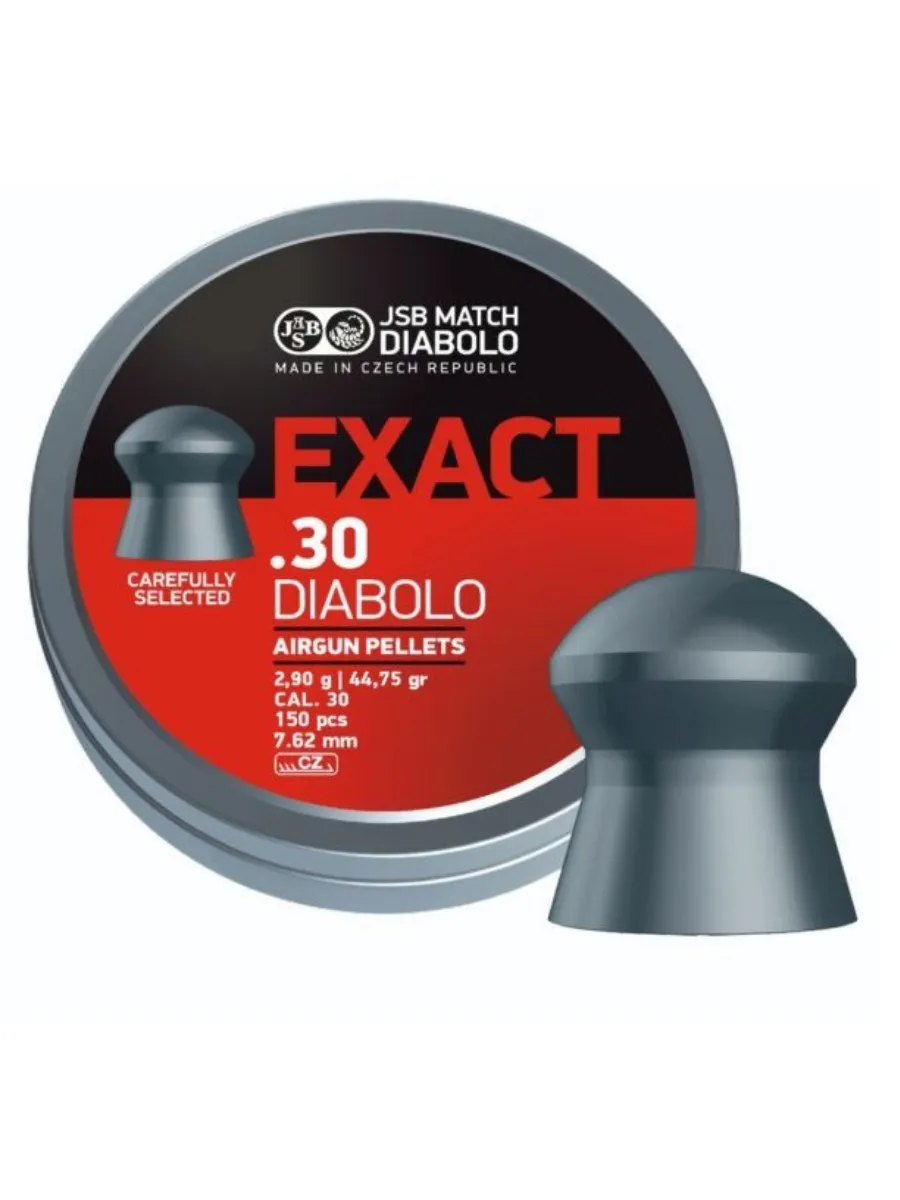 Пули для пневматики 7.62 мм Exact .30 Diabolo 2,9 гр