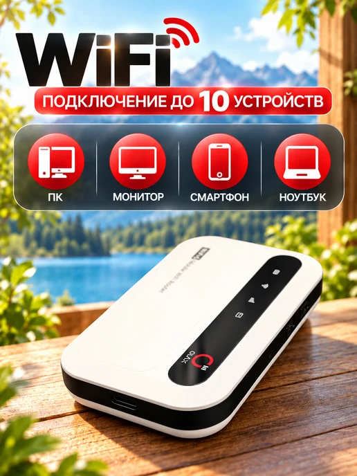 OLAX Карманный роутер wi-fi MF985 c сим картой в подарок!, белый, фото 2