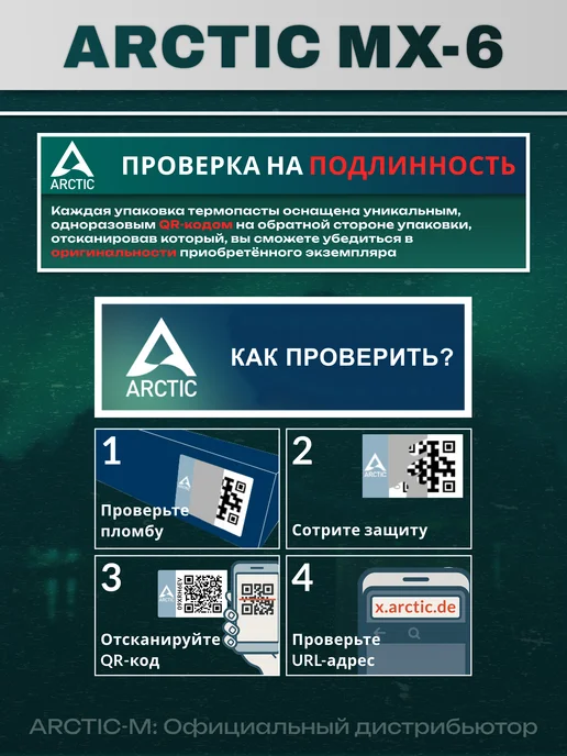 ARCTIC Термопаста АRCTIC MX-6 4 грамма с салфетками MX Cleaner, вариант, фото 2