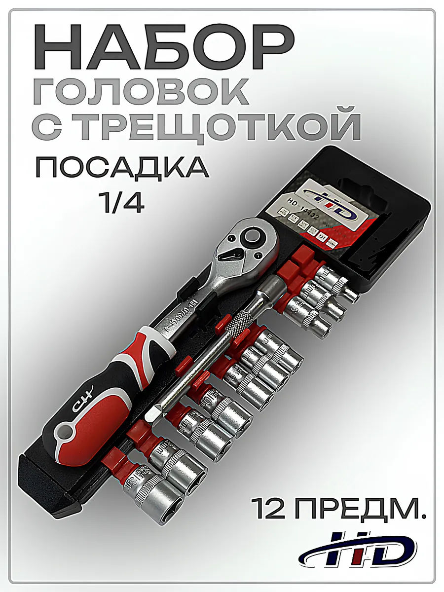 Набор головок с трещоткой