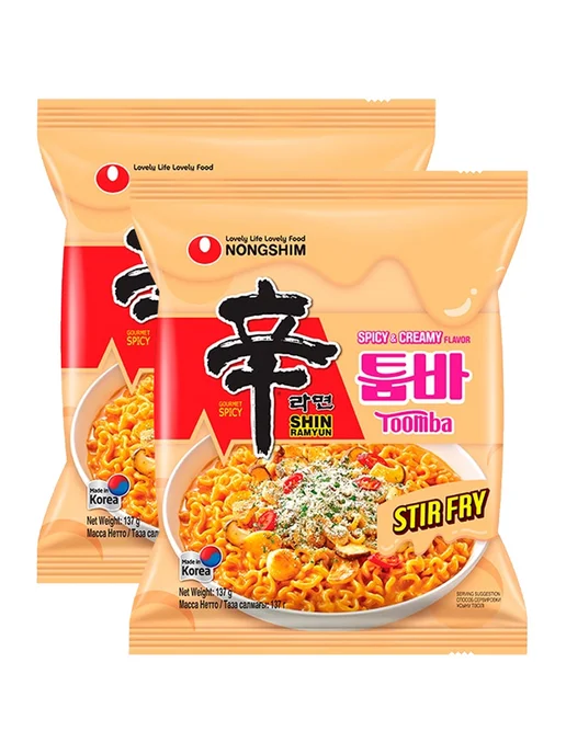 Nongshim Лапша сырно-сливочная острая, 2 шт. по 137 г, 2 шт, 137 г, фото 2