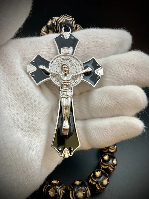 NF_Shop33 Четки Православные С крестом (Распятие) В Машину На зеркало, черный, фото 7