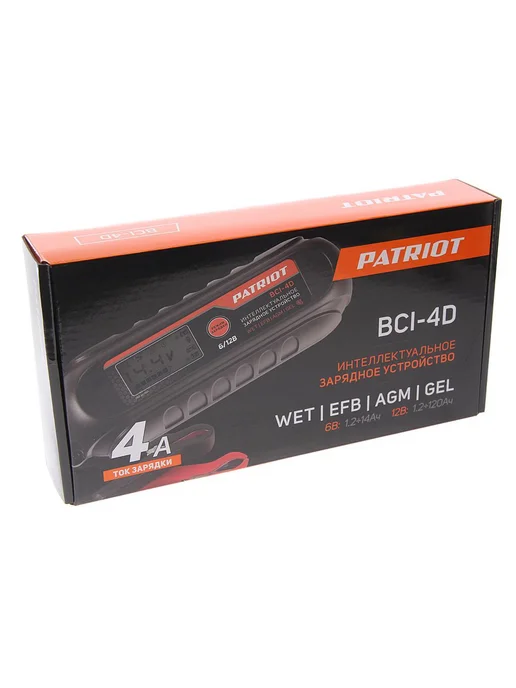 PATRIOT Устройство зарядное 6-12V 4А 120Ач 220V (автомат), вариант, фото 3