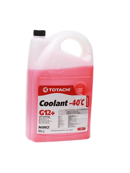 TOTACHI NIRO COOLANT Red -40C G12+ 5кг, 5 кг, красный