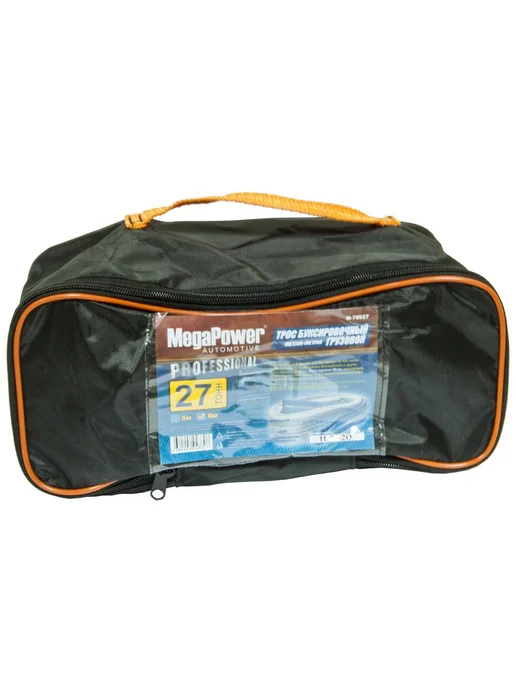 MEGAPOWER-AUTOMOTIVE Трос буксировочный 27т 6м-120мм ленточный (петля-петля) в, 6 м, фото 2