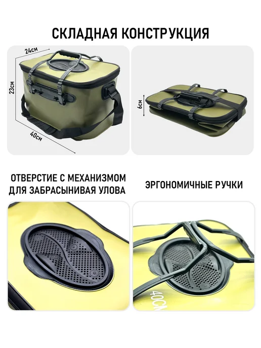 MegaYun Кан рыболовный, зеленый, фото 2
