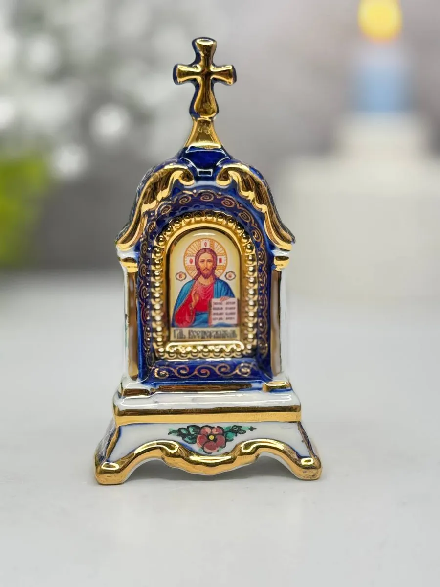 Киот гжель «Господь Вседержитель»