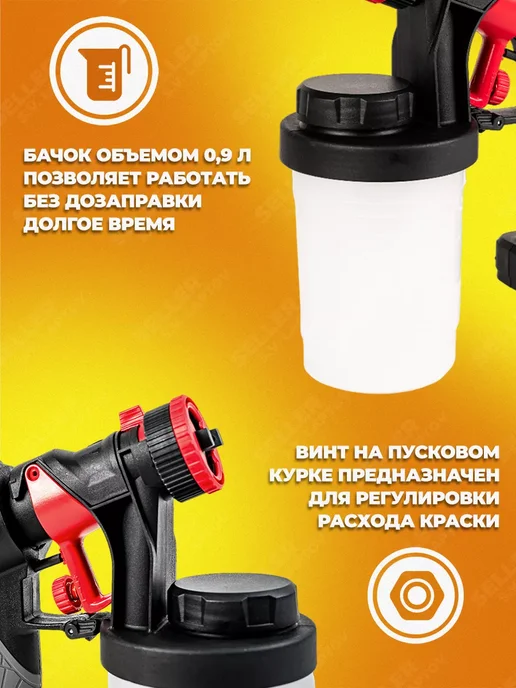 P.I.T. Краскораспылитель аккумуляторный PIT PSG20H-900A без АКБ, вариант, фото 6