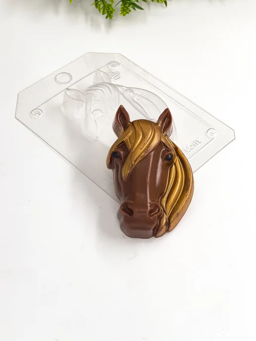 AnyMolds Голова Лошади форма пластиковая для мыла и шоколада, белый
