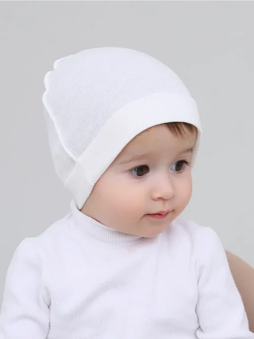 MONIKA Шапочки для новорожденных набор 3 шт хлопок летние, 3 шт, фото 8