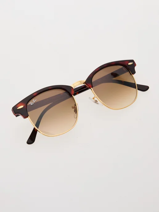 Ray-Ban Солнцезащитные очки Clubmaster, коричневый, фото 8