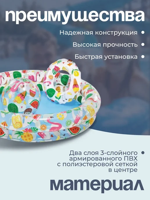 Intex Бассейн надувной детский 86 см, 122x25 см, фото 2
