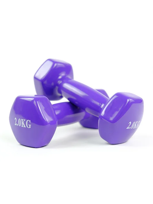 Abica Гантели для спорта и фитнеса с виниловым покрытием 1 кг, 2 кг, фото 8