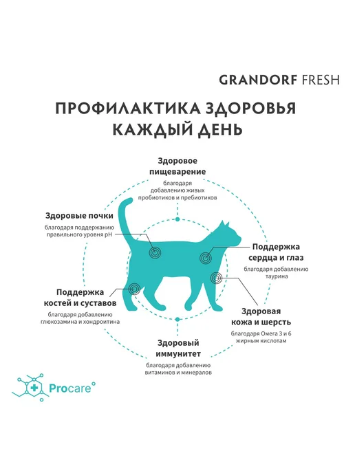 Сухой корм Grandorf' Кошек для собак, стерилизованные, ягненок, 2 кг, фото 6