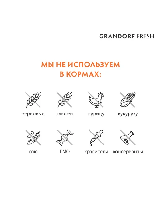 Сухой корм Grandorf' Кошек для собак, стерилизованные, ягненок, 2 кг, фото 7