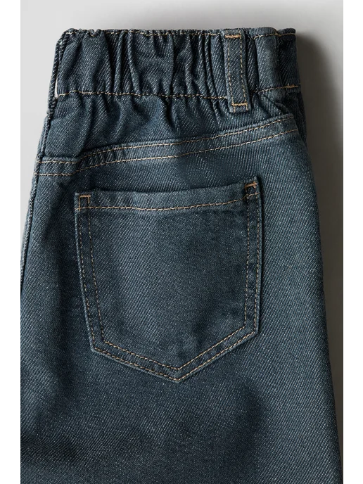 H&M Джинсы с широкими штанинами с вышивкой, синий, фото 3