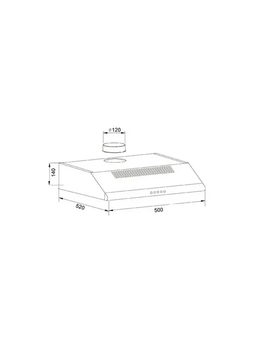 Oasis Вытяжка подвесная UP-50W 130Вт 350 м³ час, 130 Вт, 350 м, фото 6