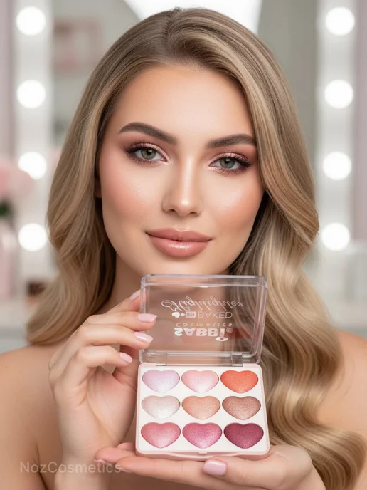 NOZ cosmetics Палетка хайлайтеров для лица, фиолетовый, фото 7