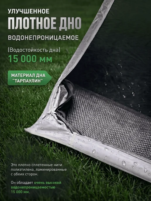 TOOE Палатка туристическая 3-местная, автоматическая, серый, фото 4