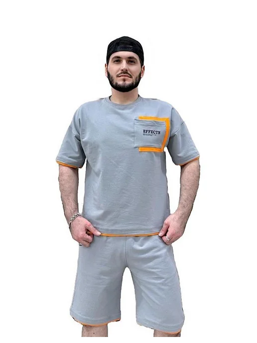 VIE SHOP Костюм спортивный с шортами, серый