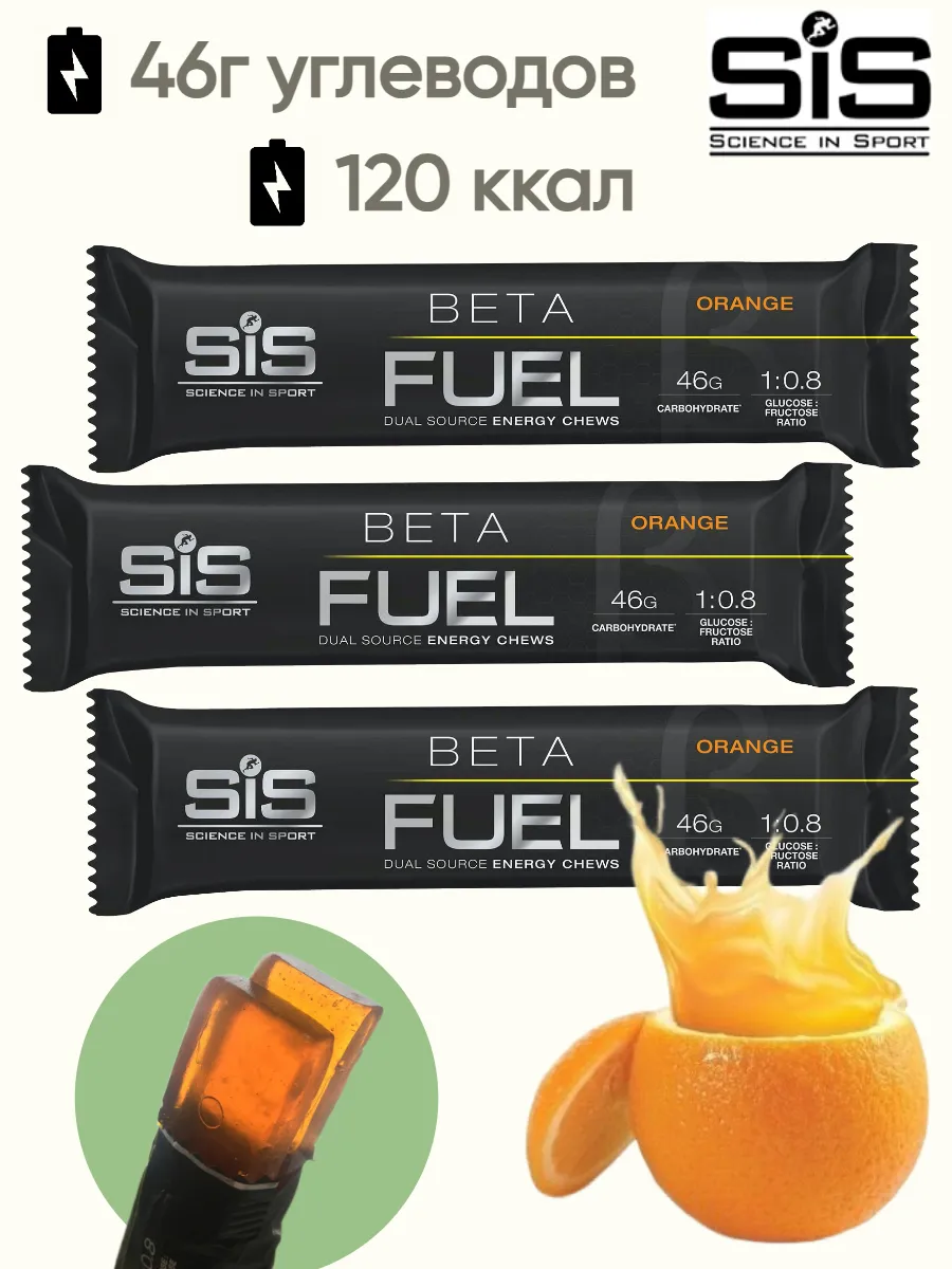 Мармеладный энергетический батончик SiS Beta Fuel 60г