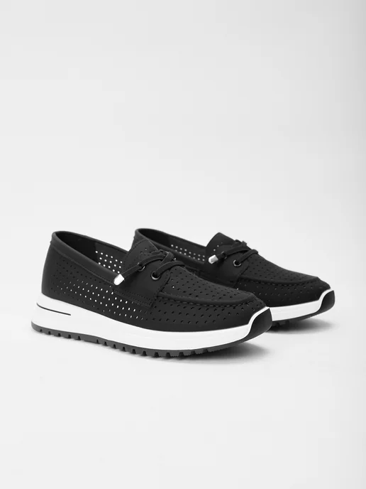 ZYT SHOES Мокасины летние дышащие на широкую ногу на платформе, вариант, фото 8