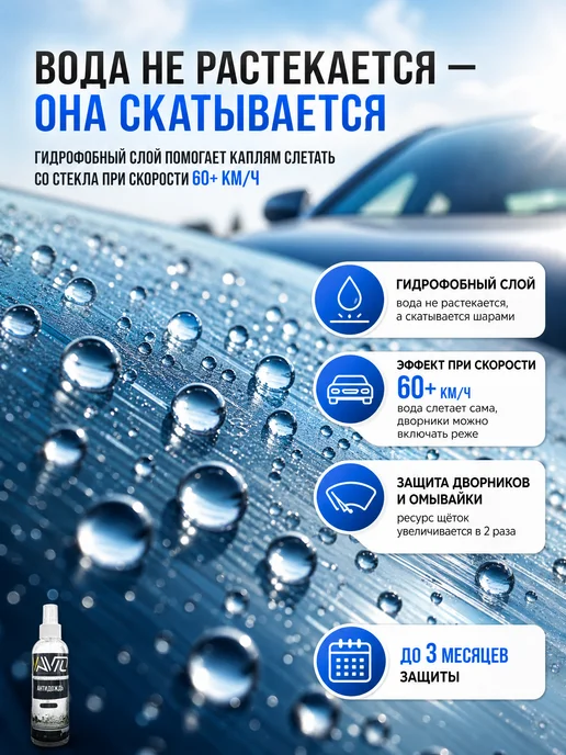 Vavto Антидождь для автомобиля, 250 мл, фото 3
